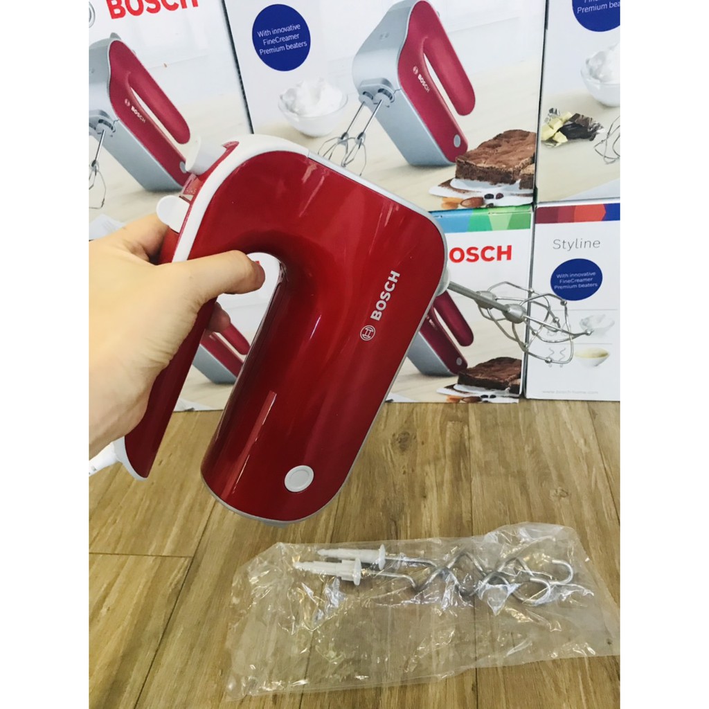 Máy Đánh Trứng Bosch MFQ40303 Màu đỏ; MFQ40302 Màu Xanh, MFQ4030K Màu Hồng cánh sen, MFQ40304 Công xuất 500W