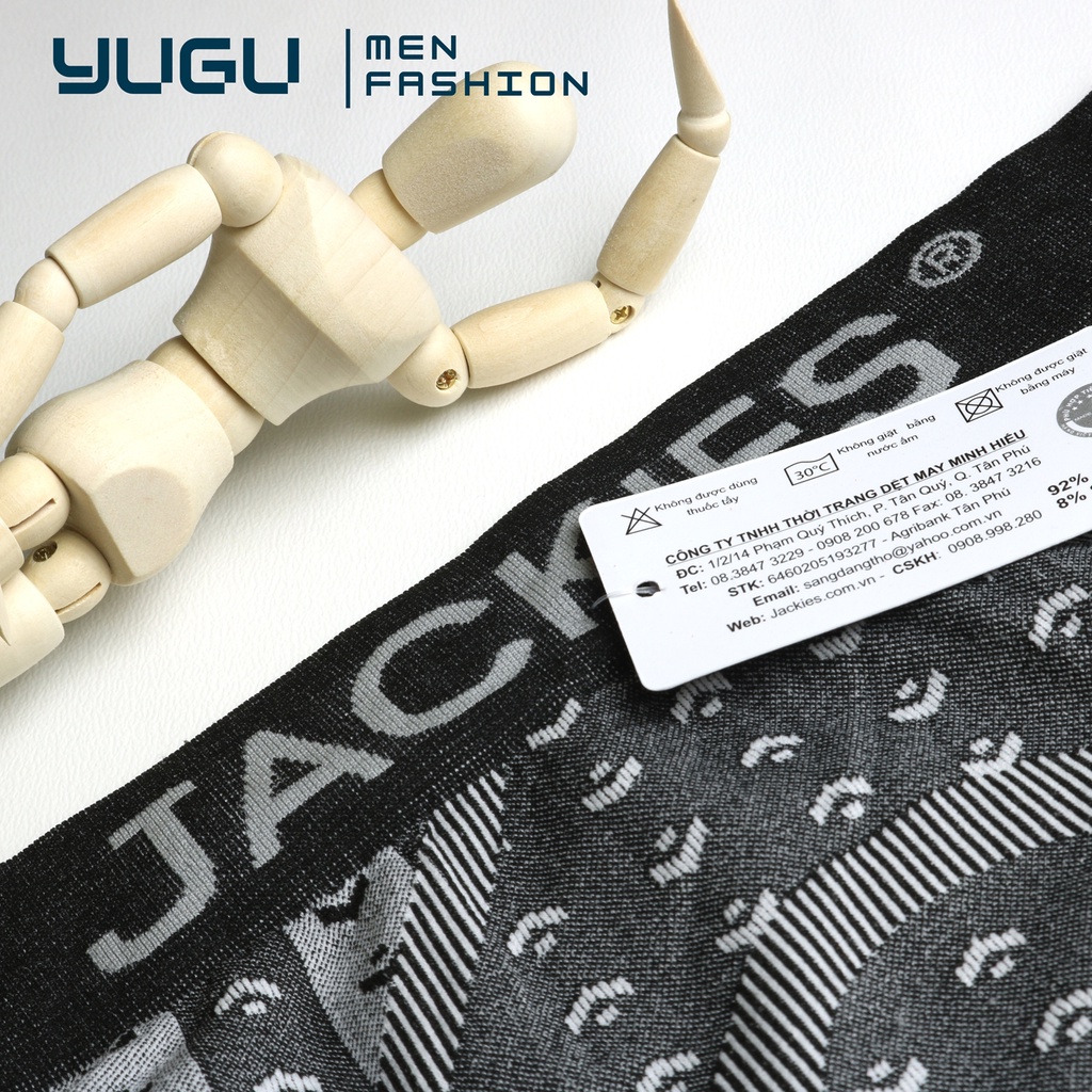 Quần sịp nam JACKIES H22 cao cấp - YUGU - Quần lót nam dệt kim siêu co dãn siêu thông thoáng, 1 chiếc, che tên