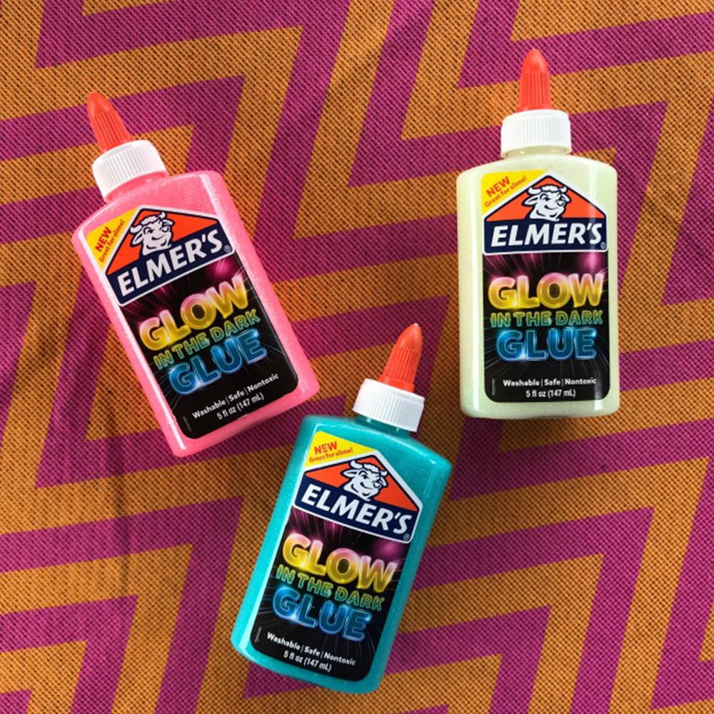 Keo dán phát sáng trong tối làm slime Elmer’s Glow in the Dark