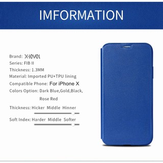 Bao da X-level FIBCOLOR cho iPhone X