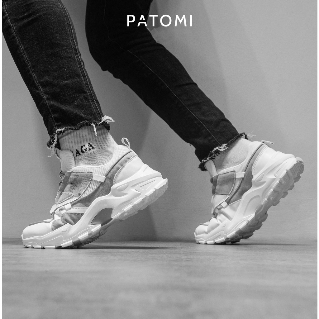 Giày thể thao nam da lộn tăng chiều cao chính hãng PATOMI, giày sneaker nam phong cách ulzzang Hàn quốc – G408