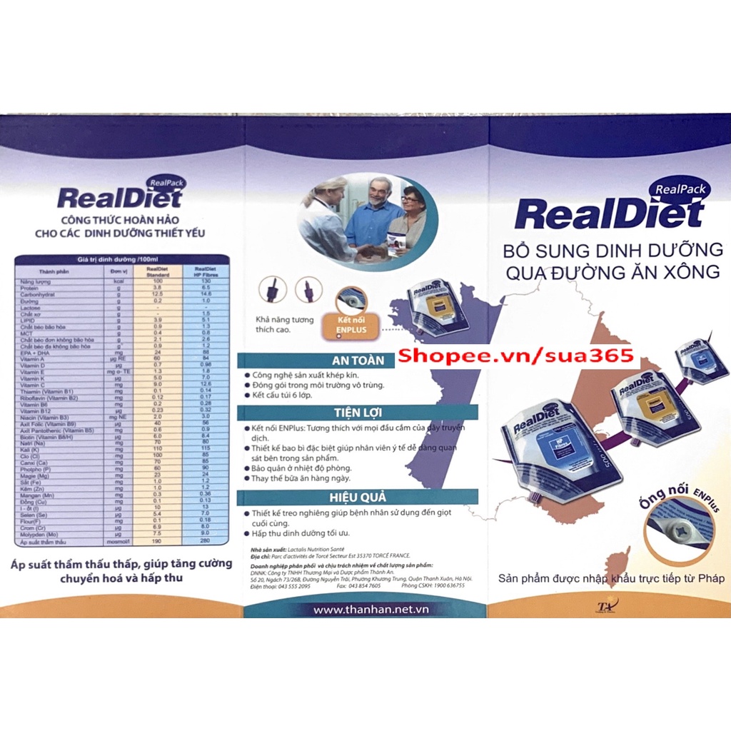 RealDiet Standard_500ml ( Dinh dưỡng ăn sonde Realdiet Standard )