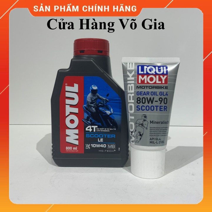 [Mã LIFEAUMAY giảm 10% tối đa 30k đơn 150k] MOTUL SCOOTER LE 10W40 800ml - Nhớt xe tay ga cao cấp