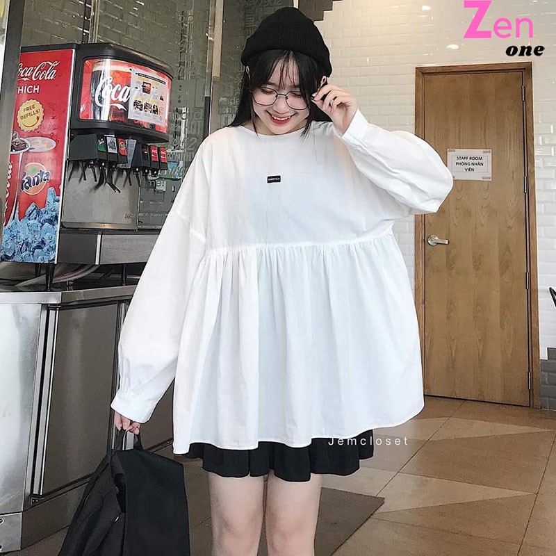 Áo babydoll ZenOne,  Áo babydoll nữ form rộng siêu xinh vải thô Hàn Quốc mềm mịn cực thích  kiểu dáng giấu dáng