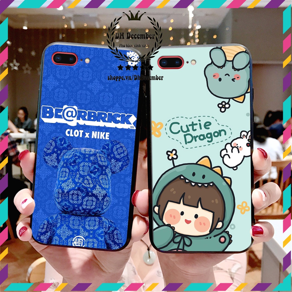 Ốp lưng IPHONE 7 PLUS / 8 PLUS in hình 3D lucky, gấu Brick xinh xắn - KHÔNG NÊN BỎ LỠ