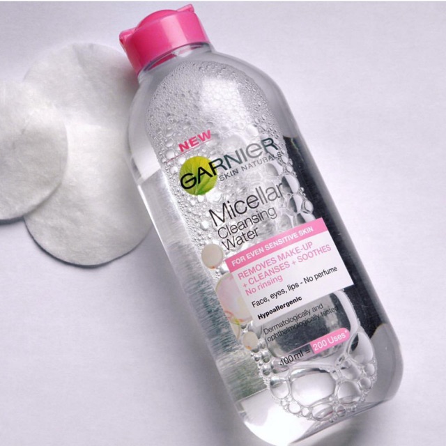 [Chai lớn 400ml] Nước Tẩy Trang không cồn siêu sạch – Garnier Micellar Cleansing Water