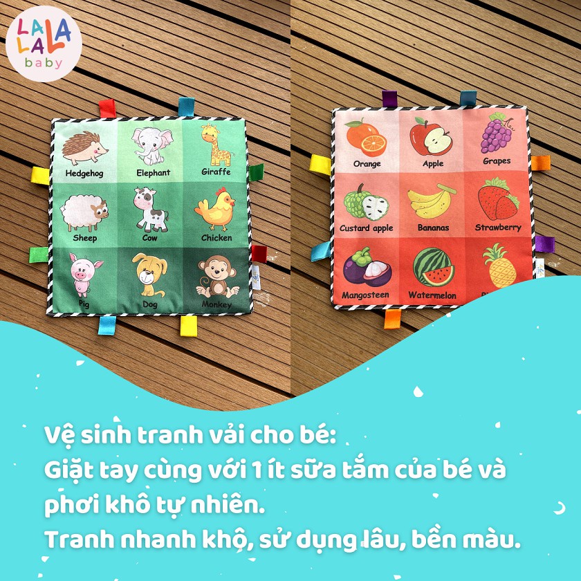 Tranh vải Tummy Time kích thích thị giác cho bé sơ sinh, phát triển não bộ
