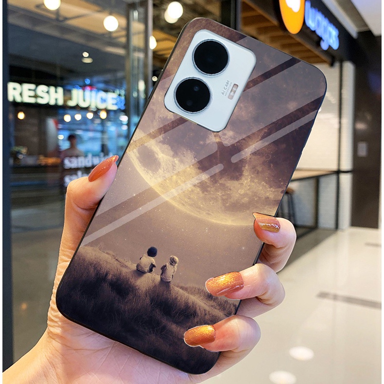 Ốp Lưng VIVO Y02S, Y55 2022,Y16, Y22, Y22S,T1 5G Ốp kính bóng cao cấp Phi Hành Gia