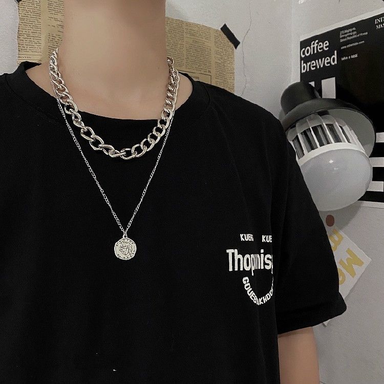 Dây Chuyền Nhiều Lớp Phong Cách Hip Hop Cá Tính