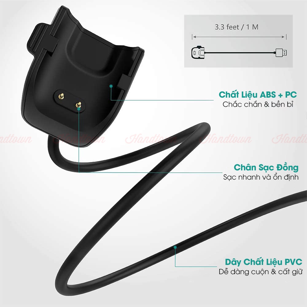 Dây Cáp Sạc Đồng Hồ Thông Minh Samsung Galaxy Fit 2 Fit2 Loại Dài 100Cm Sm R220