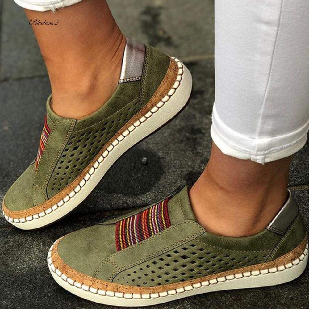 Sale 73% Giày lười giả da thoáng khí thời trang cho nữ, Blue 41 Giá gốc 291000đ - 9H24
