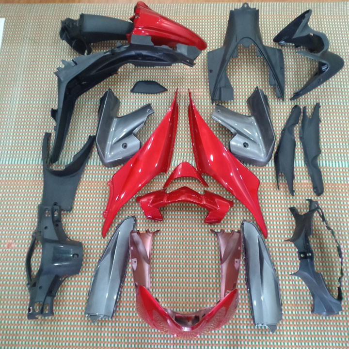 Bộ dàn áo xe WAVE S110 - RS110 màu Đỏ đời 2009 đến 2010, nhựa ABS nguyên sinh