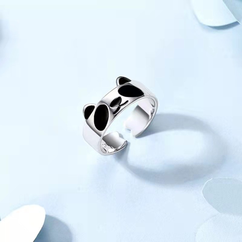 Nhẫn Hình Gấu Trúc Dễ Thương Có Thể Điều Chỉnh Kích Cỡ Dành Cho Nữ
