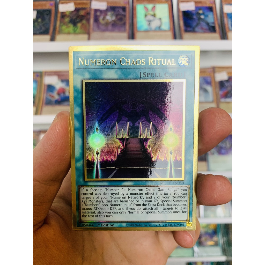 Thẻ Bài Lẻ YugiOh! Mã MGED-EN050 - Numeron Chaos Ritual - Premium Gold Rare - 1st Edition