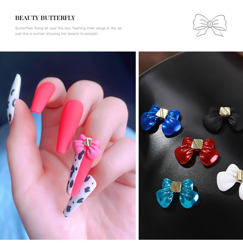 Ruy Băng Nơ 3d Trang Trí Móng Tay Nghệ Thuật