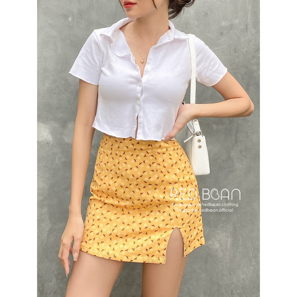 Chân váy hoa mini - Floral skirt - RED BEAN | BigBuy360 - bigbuy360.vn