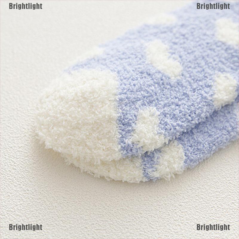 Vớ Lông Mềm Ấm Áp Họa Tiết Trái Tim Thời Trang Cho Nữ