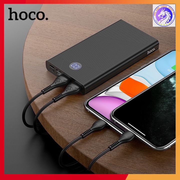 Pin Dự Phòng Polymer A+ 2 Cổng USB 2.1A 10000 mAh Hoco DJ01 MAX-Màn hình LED