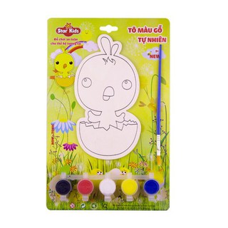 [SHOPEE GIÁ RẺ] Bộ Tô Màu Gỗ Con Gà STAR KIDS (K203)