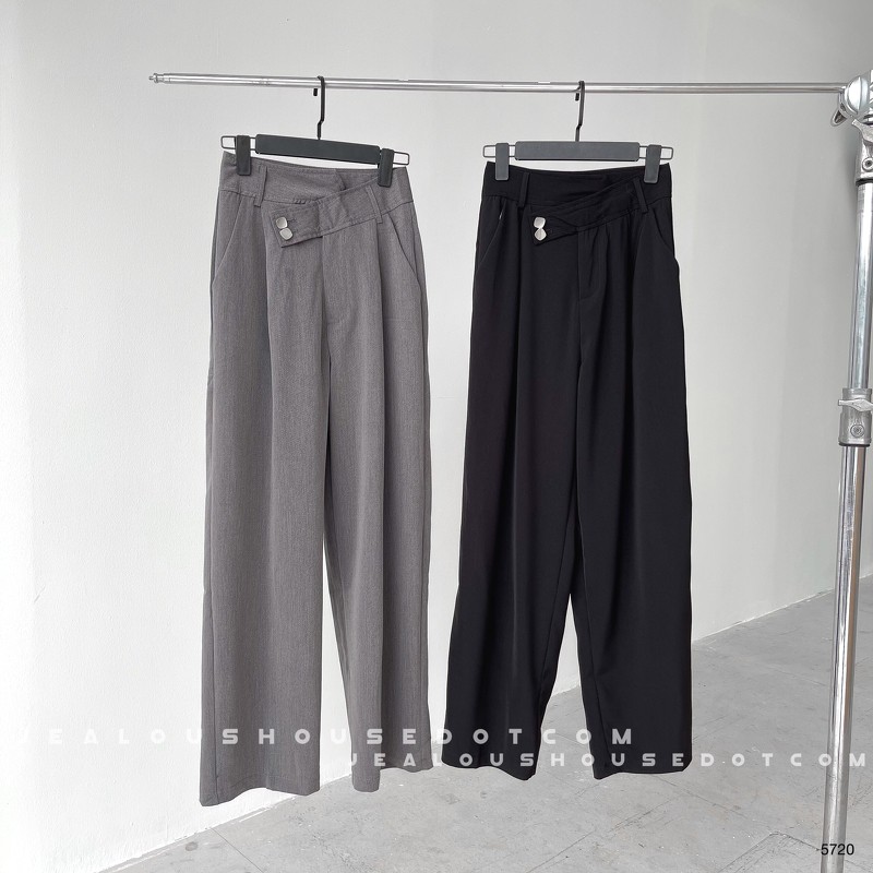 Quần vải cạp lệch cúc bấm SOPIN 5720