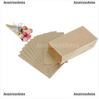 Set 10 túi giấy kraft màu nâu đựng bánh kẹo/bánh mì/thức ăn