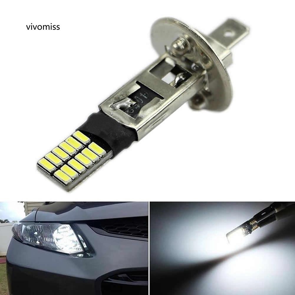 Bóng đèn pha ô tô MS _ 6500K 12V HID Xenon 24-SMD H1 ánh sáng trắng