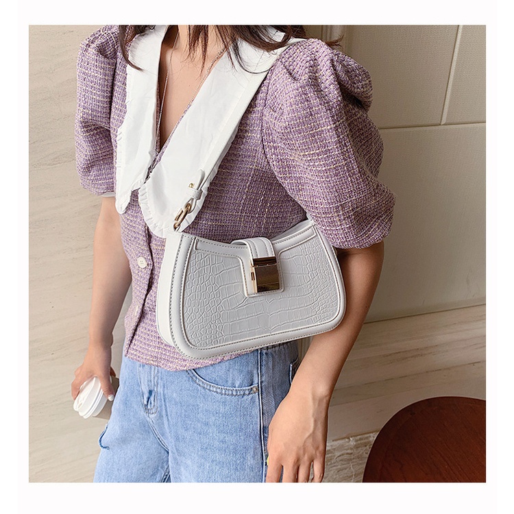 Túi xách nữ kẹp nách nữ đẹp đeo vai thời trang công sở da pu vân cá sấu cao cấp giá rẻ LOLI 88 TX90