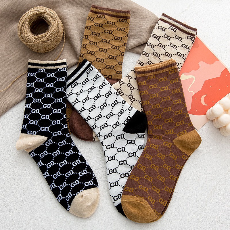 Tất cổ cao MOKANA vớ cao cổ họa tiết vintage DC cực đẹp TC14