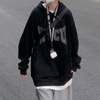 Áo Hoodie Tay Dài Form Rộng Theo Phong Cách Preppy Dễ Phối Đồ