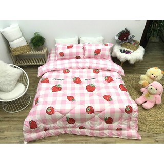 Bộ Chăn Ga Gối Cotton 3D, chăn chần bông
