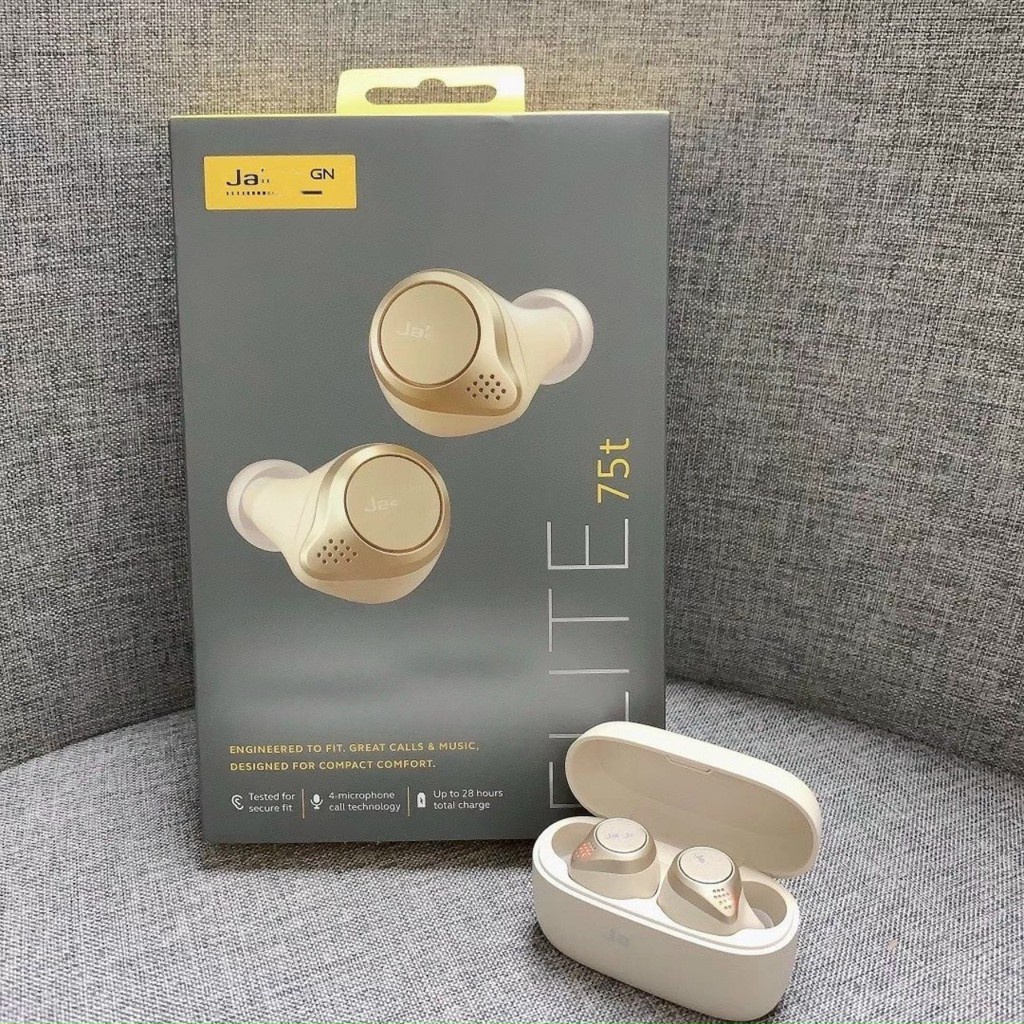 Tai Nghe BLUETOOTH Không Dây JABRA Elite 75T, Tai Nghe Nhét Tai True Wireless Cách Âm Tuyệt Đối, Âm Thanh Đỉnh