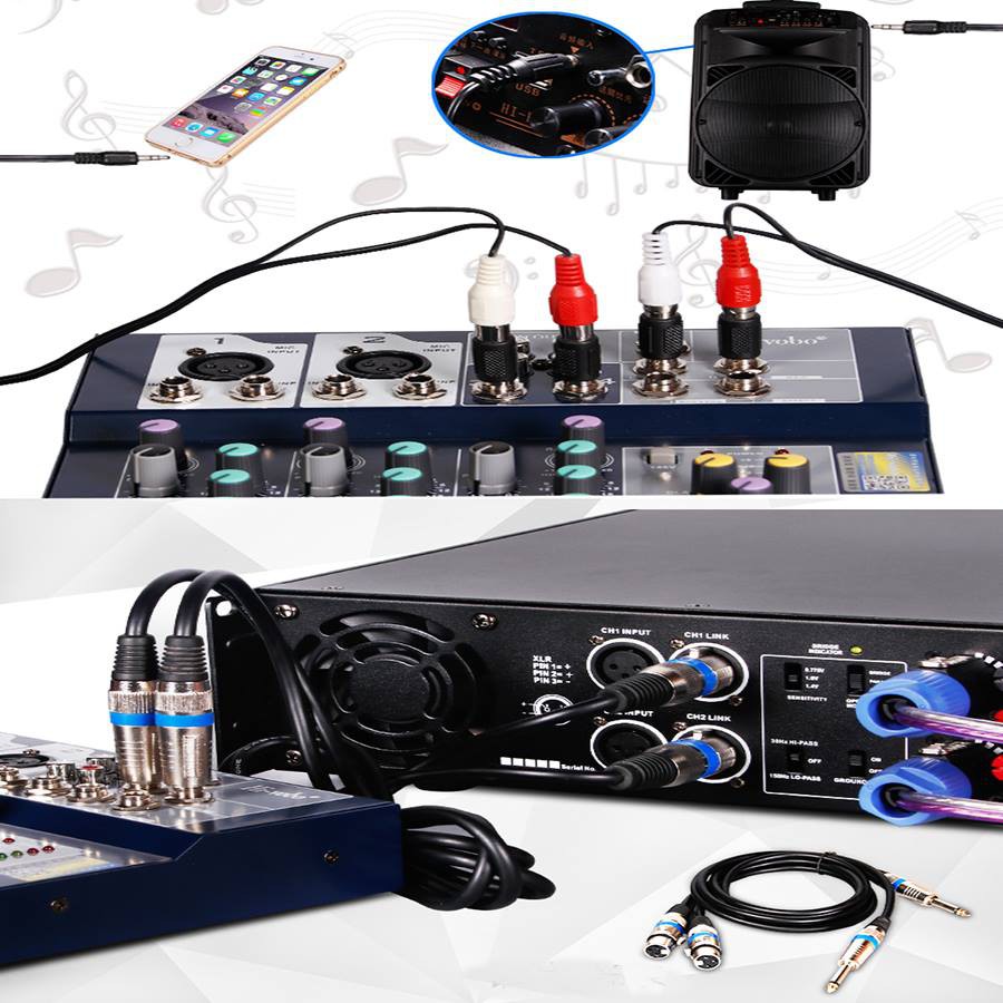 Mixer karaoke Mini PEAVEY F4 USB-chuyên nghiệp