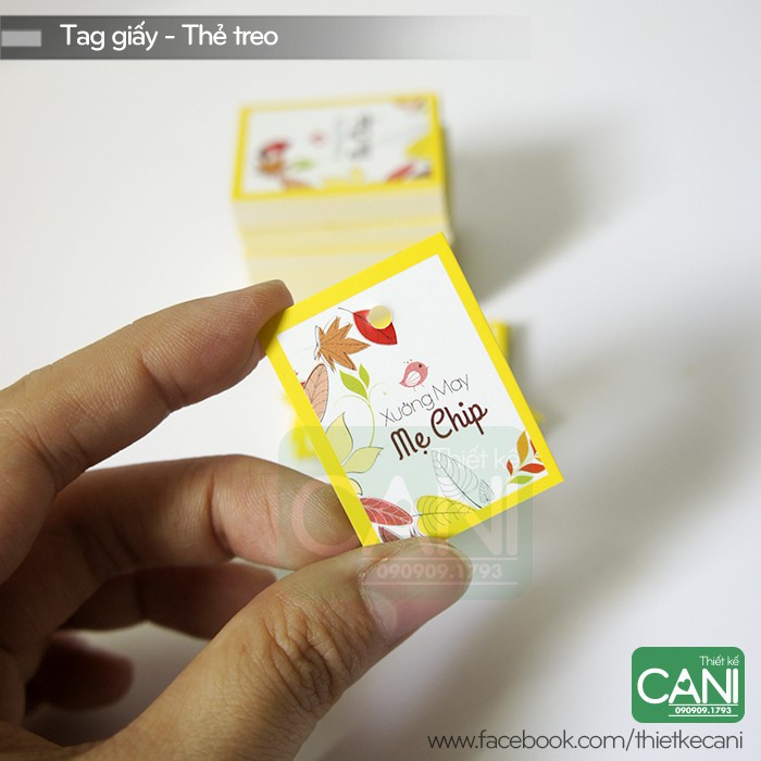 2.000c In theo yêu cầu Tag giấy 2.5 x 4.5cm hoặc 3 x 5cm - Tem quần áo Thẻ treo Mác phụ kiện Nhãn giấy CANI