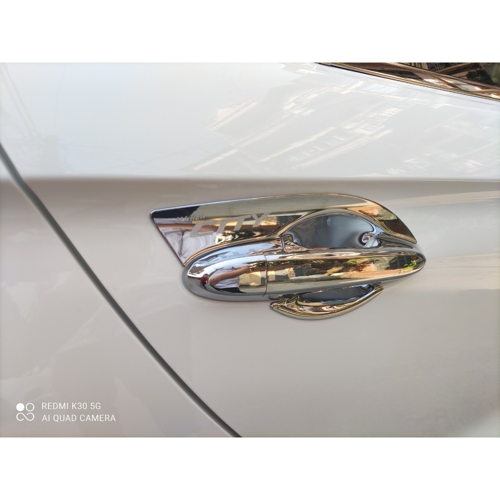 Ốp Tay Cửa Và Hõm Cửa Xe Honda City 2021 2022 Mạ Crom Cao Cấp Chống xước tay cửa làm đẹp cho xe