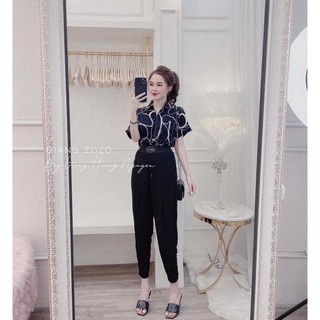 quần bom cạp chữ