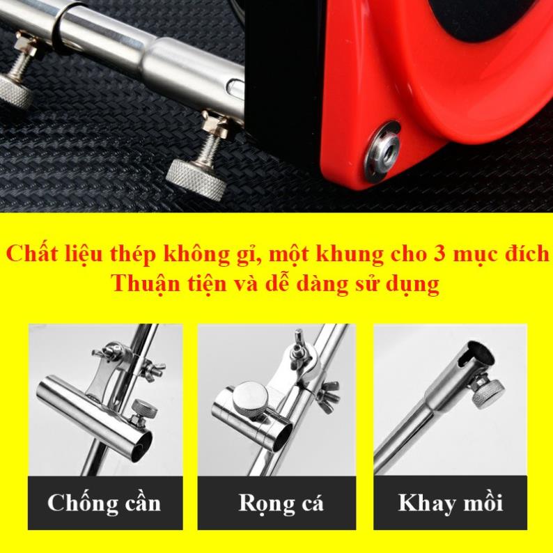 Tháp Câu Đài , Tháp Chống Cần Câu Cá Đa Năng Cao Cấp , tháp lắp dễ dàng , đầy đủ phụ kiện , chất liệu thép không Gỉ