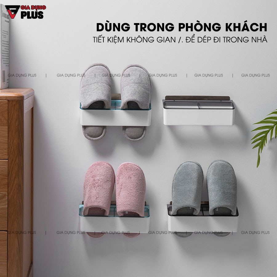 Kệ để dép / giá treo dép dán tường cho phòng tắm, phòng khách ShuangQuing (SQ-5207)