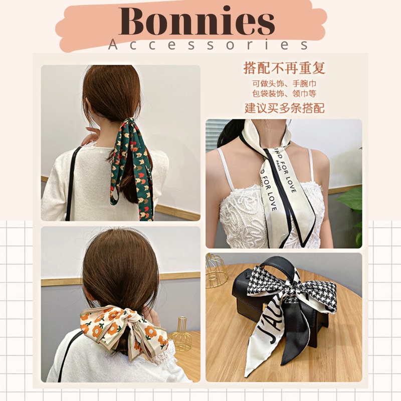 Khăn turban khăn lụa buộc tóc sắc màu trẻ trung phong cách Hàn Quốc - Bonnies Accessories (K001)