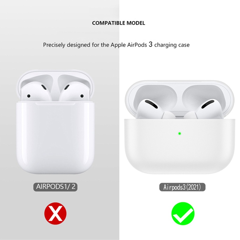 Vỏ Bảo Vệ Hộp Sạc Tai Nghe Apple 3 Không Dây Chất Liệu Silicon Chống Rơi