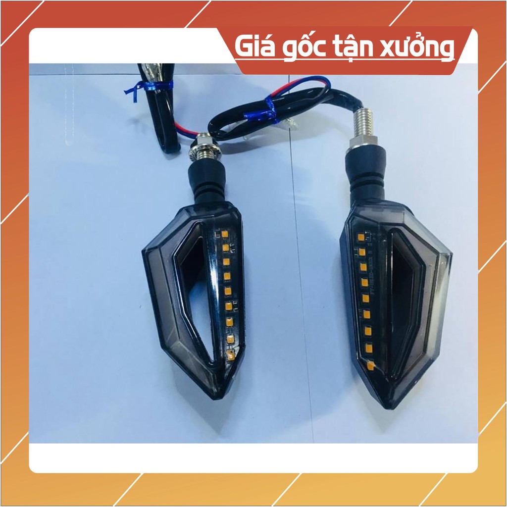 Xi nhan LED kiểng gắn xe máy ( CHIẾC LÁ ) (BAO RẺ)