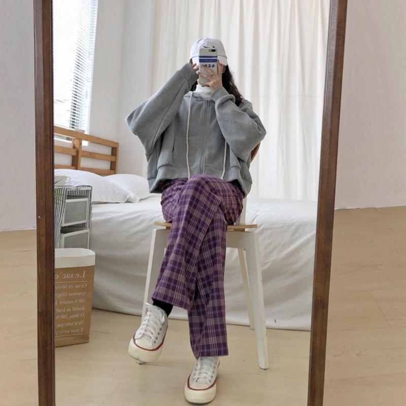 áo nỉ ngắn form rộng nữ, áo nỉ croptop tay dài phối nón (ulza1)