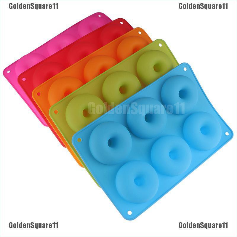 Khuôn Silicone 6 Ngăn Làm Bánh Donut DIY