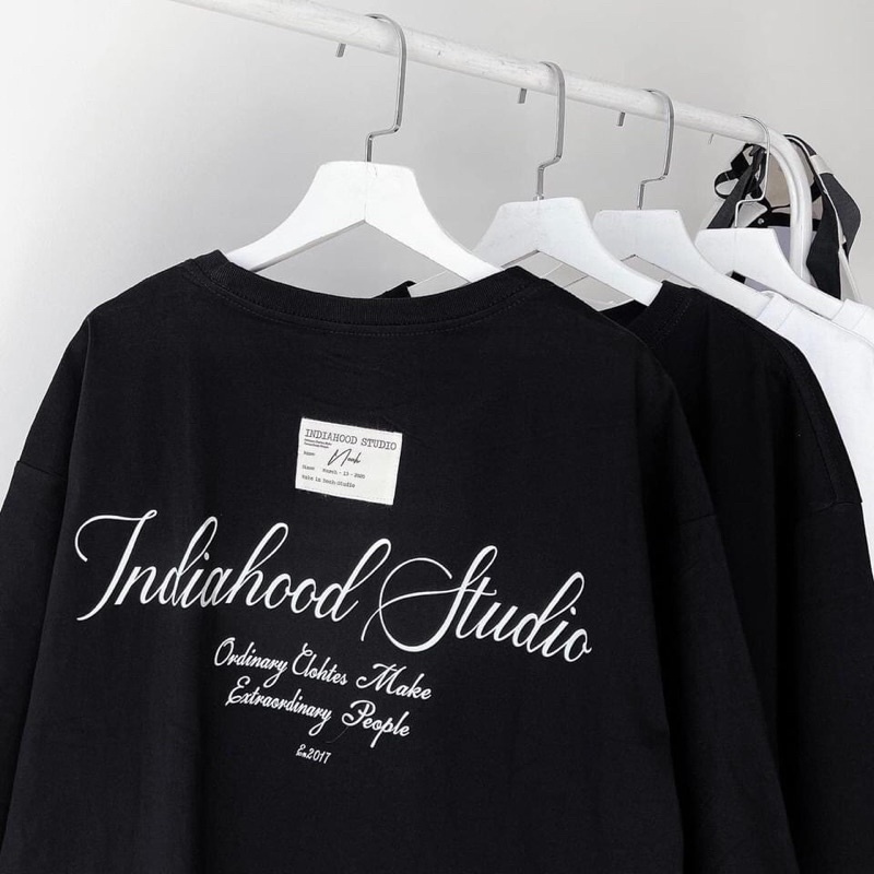 (có sẵn) Áo thun Tay lỡ Form rộng Indiahood unisex (nam nữ mặc được)