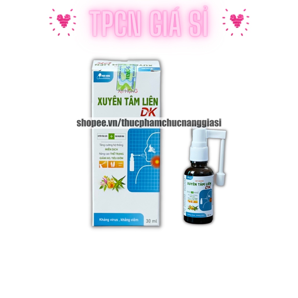 Xịt họng keo ong Xuyên Tâm Liên chiết xuất tía tô, húng chanh, giảm ho, đau họng - Chai 30 ml
