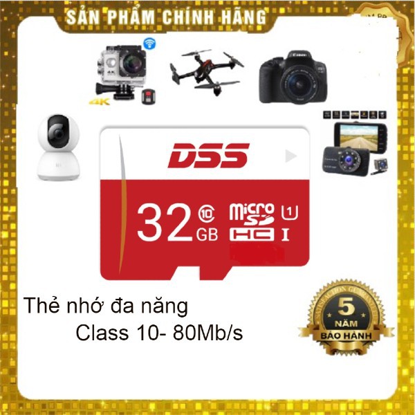 Nơi❇Thẻ nhớ DSS 32GB tốc độ 95MB/s Micro sd -Chính hãng bảo hành 5 năm