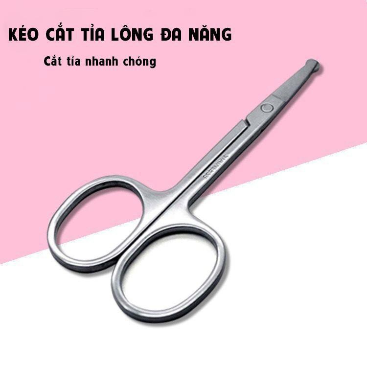 Kéo Cắt Tỉa Lông Mũi Đầu Tròn, Thép Không Gỉ Cao Cấp - Thiết Kế Nhỏ - Gọn - Nhẹ - An toàn