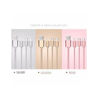 Cáp sạc siêu bền 3 đầu Lightning/micro USB/USB-C Joyroom S-M320 1.3m