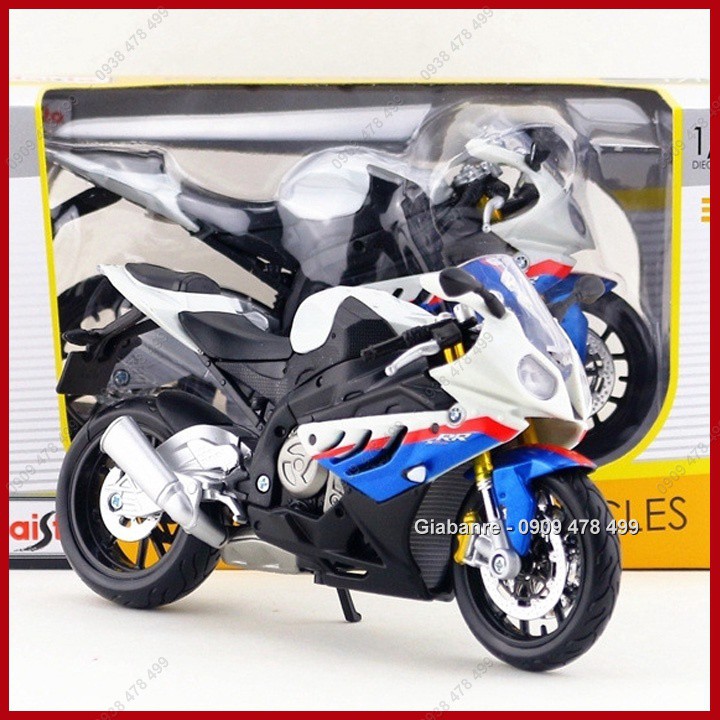 Mô Hình Xe Moto BM W S1000rr Trắng Xanh - Tỉ Lệ 1:12 - Maisto - 8607