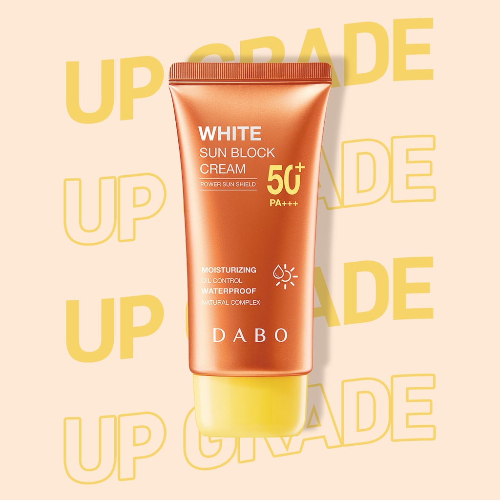 Kem chống nắng chịu nước dưỡng trắng da không dầu chống mụn DABO White Sunblock Cream SPF50 PA+++