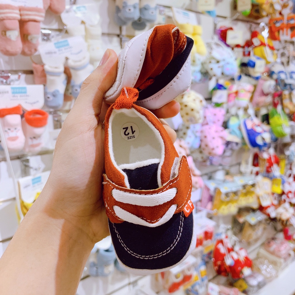 Giày Vải Tập Đi Siêu Nhẹ Cho Bé - Nâu Navy